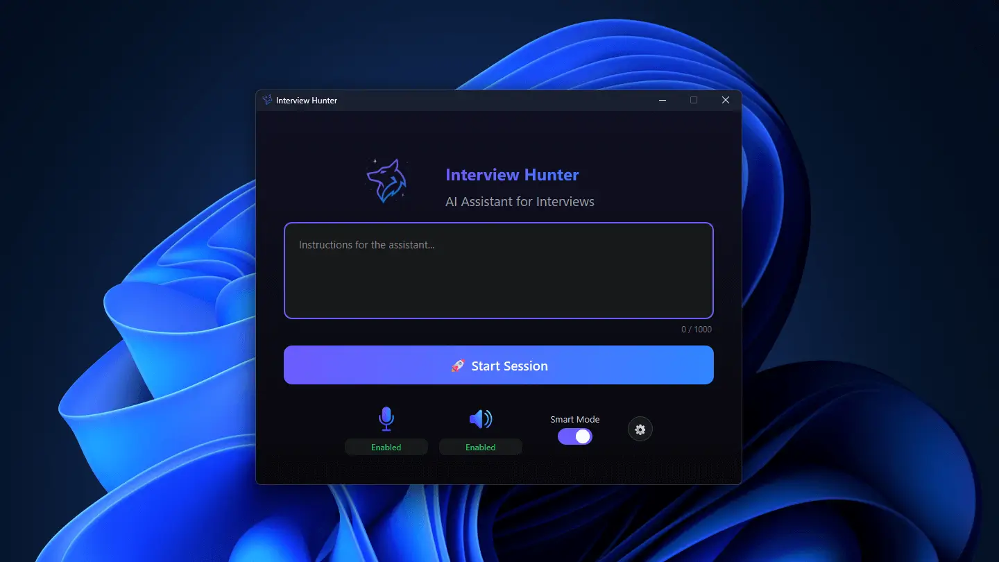 Demonstration of all hotkeys in the application